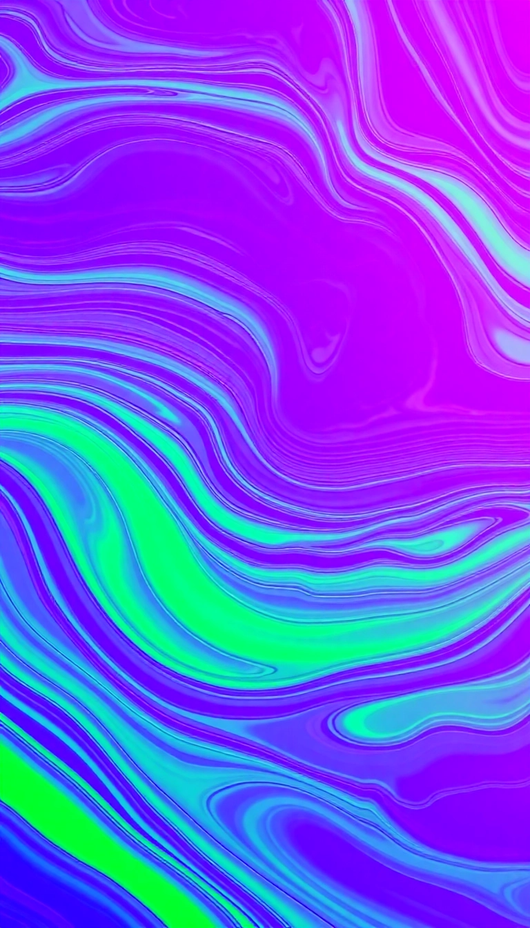 Glowing Neon Marbled Waves